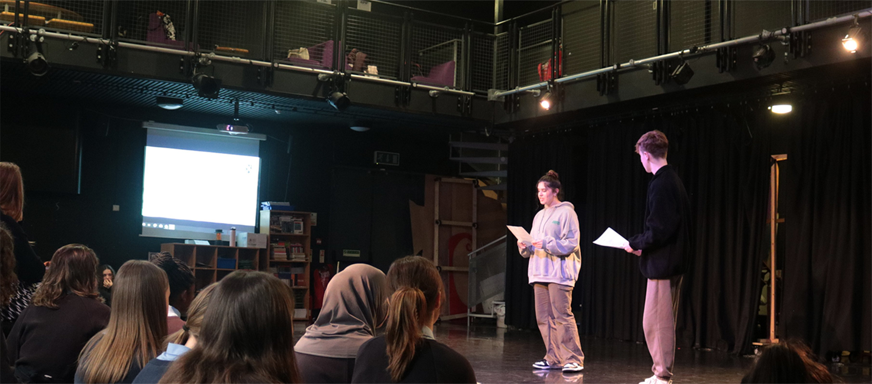 Kennet School's bespoke drama theatre with advanced lighting and sound systems Kennet School's bespoke drama theatre with advanced lighting and sound systems